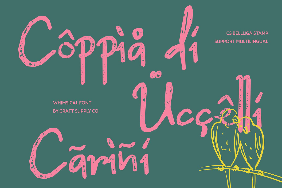 CS Belluga Stamp, a Handwritten Font by Craft Supply Co. (Photo 7 of 8)