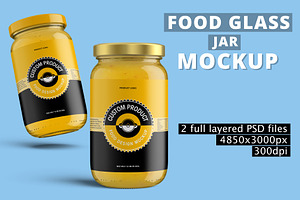 Pickle Sauce Honey Glass Jar Mockup