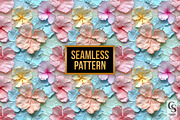 Pastel Torn Paper Flowers Patterns, a Pattern Graphic by Creative Store (Thumbnail 3 of 5)