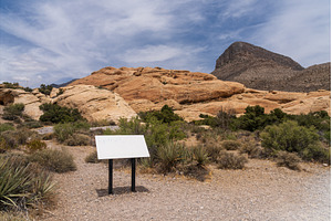 Blank empty sign on the Calico Hills, a Nature Photo by Backyard Stock