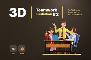 3D Teamwork Illustration - 2