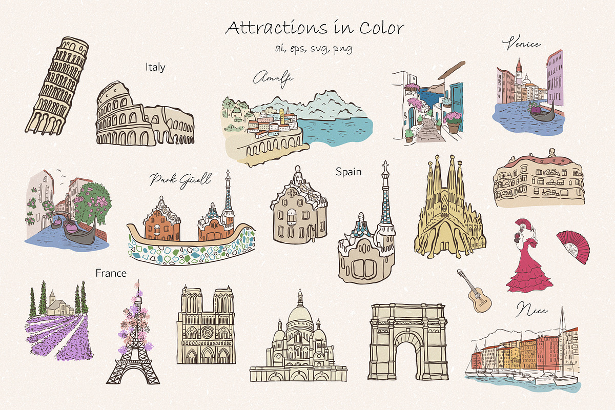 Our Honeymoon in Europe. Doodles., an Object Illustration by Designwork (Photo 3 of 9)