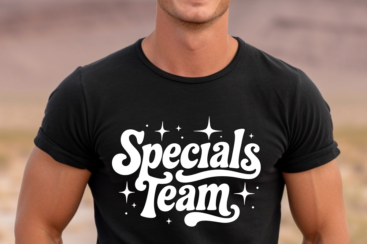 Specials Team Groovy Retro Typograph, an Object Graphic by Star Graphic Design (Photo 2 of 12)