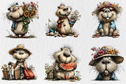 Whimsical Summer Capybara Clipart, a Seasonal Illustration by Rose Art (Thumbnail 3 of 6)