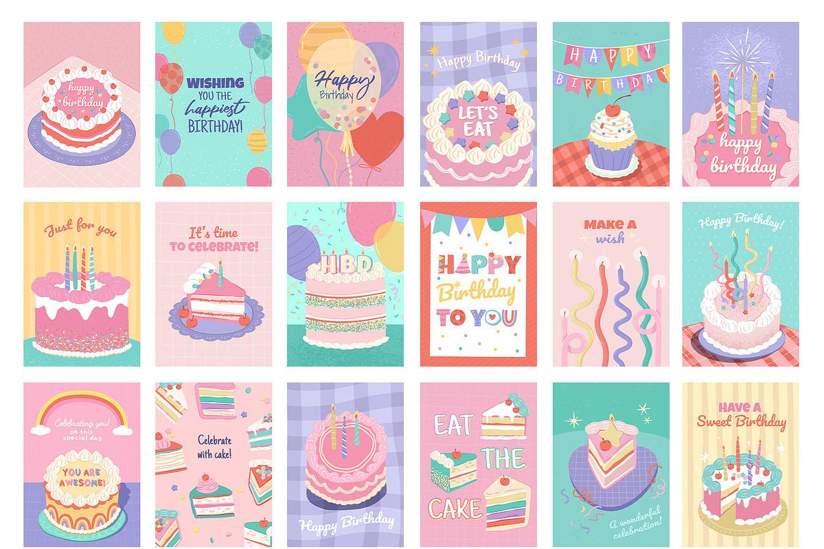 Birthday Party Bundle Illustrations, a Background Graphic by CreativeChristiana (Photo 5 of 17)