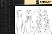 100 Procreate Dress Stamps Bundle, a Brush Add-On by DrawingStoryShop (Thumbnail 3 of 6)