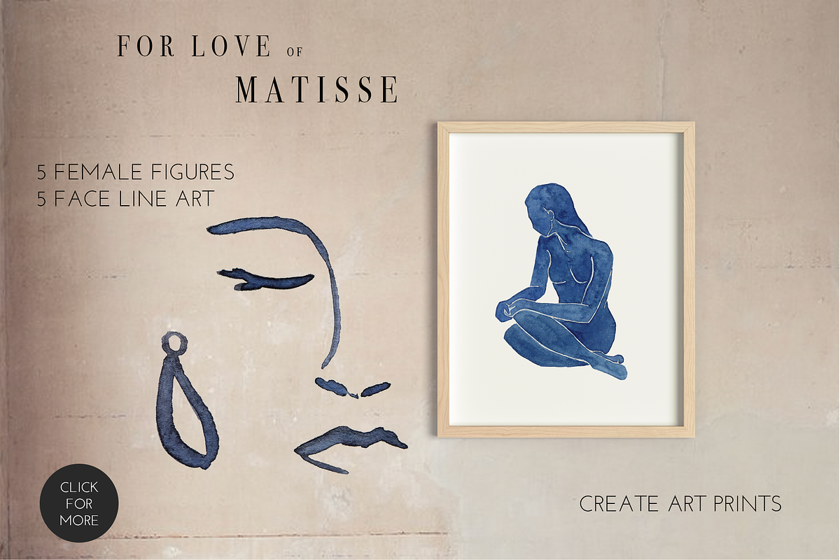 For Love of MATISSE - Watercolor Art, an Illustration by Ines Beatriz (Photo 4 of 7)