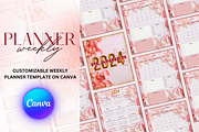 Canva Planner Template, a Magazine Template by MeghaDeharwal (Thumbnail 1 of 3)