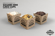 Square Cake Cups Packaging Mockup, a Cups & Container Mockup by INCDesign (Thumbnail 6 of 7)