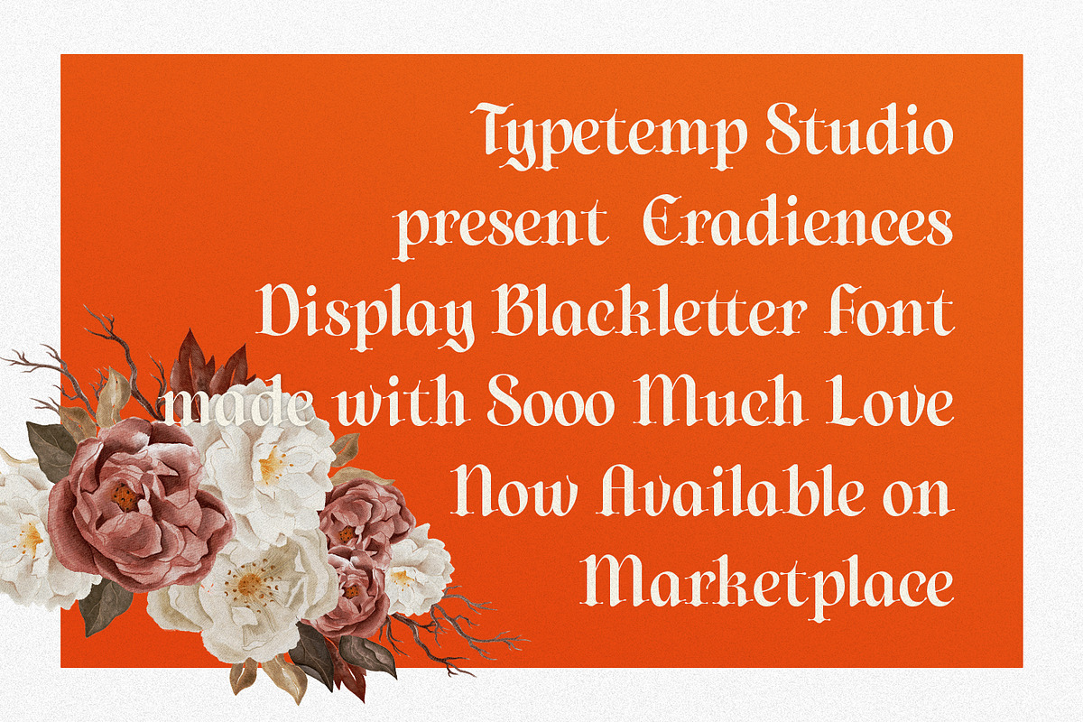 Diences Display Blackletter Font, a Blackletter Font by Typetemp Studio (Photo 2 of 19)