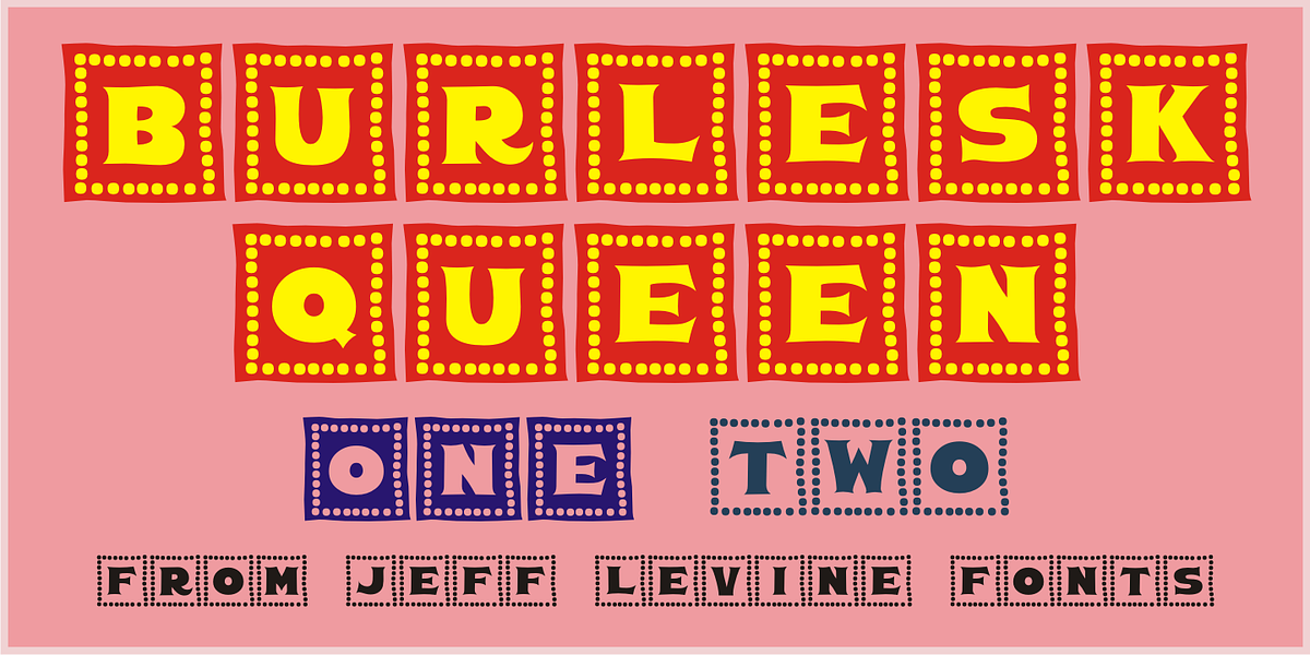 Burlesk Queen JNL, a Serif Font by Jeff Levine Fonts