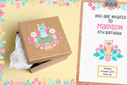 Owls And Flowers. Vector Clip Art., an Illustration by Fairy dreams (Thumbnail 8 of 10)