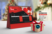 Desk Calendar 2024  V01, a Stationery Template by retrographix (Thumbnail 1 of 4)