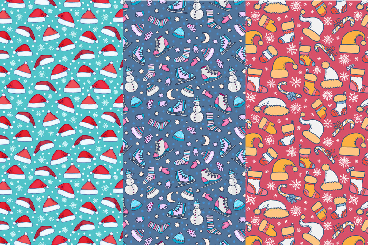 12 Christmas patterns, a Pattern Graphic by natsa (Photo 1 of 6)