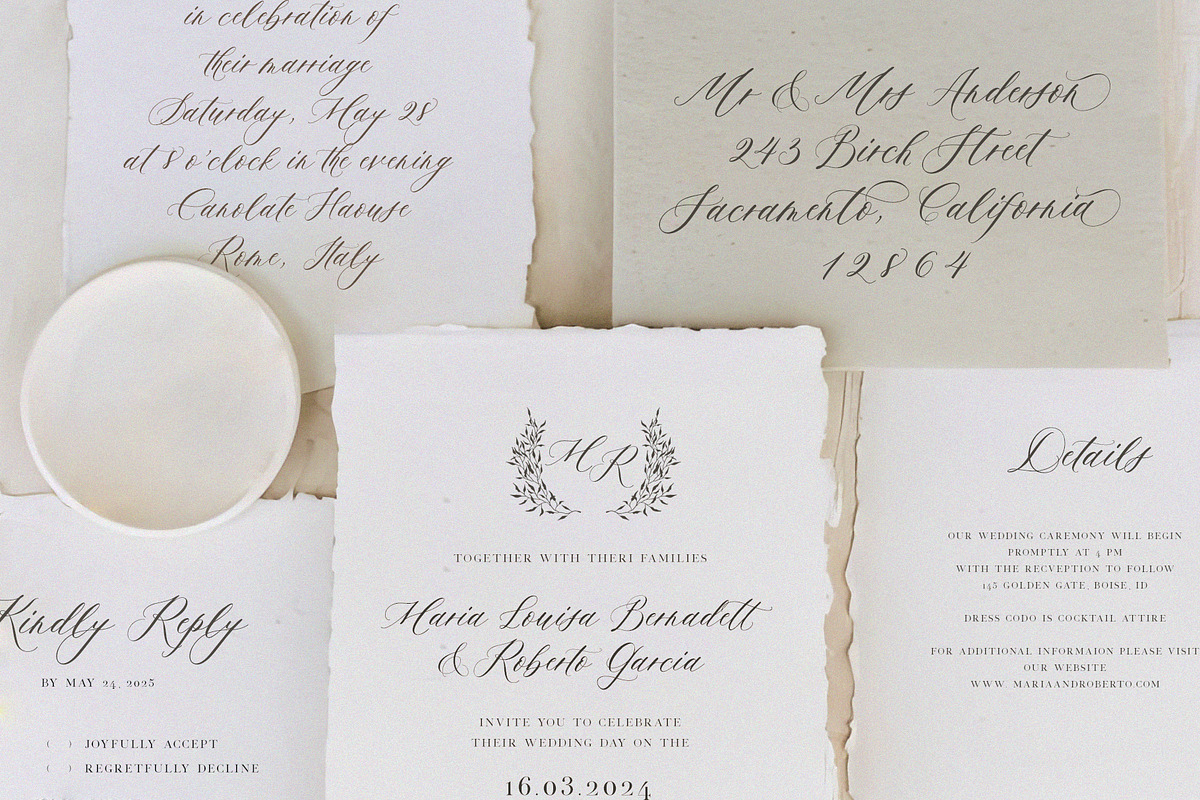 Franchesca |Wedding Calligraphy Font, a Script Font by Calamar Studio (Photo 3 of 15)