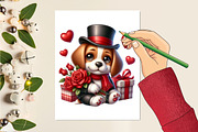 Valentine Cute Puppy Clipart Bundle, a Seasonal Illustration by Craft Nest (Thumbnail 4 of 5)