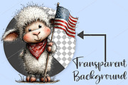 Whimsical 4th of July Animals PNG, a Seasonal Illustration by Canvas Craft (Thumbnail 2 of 7)