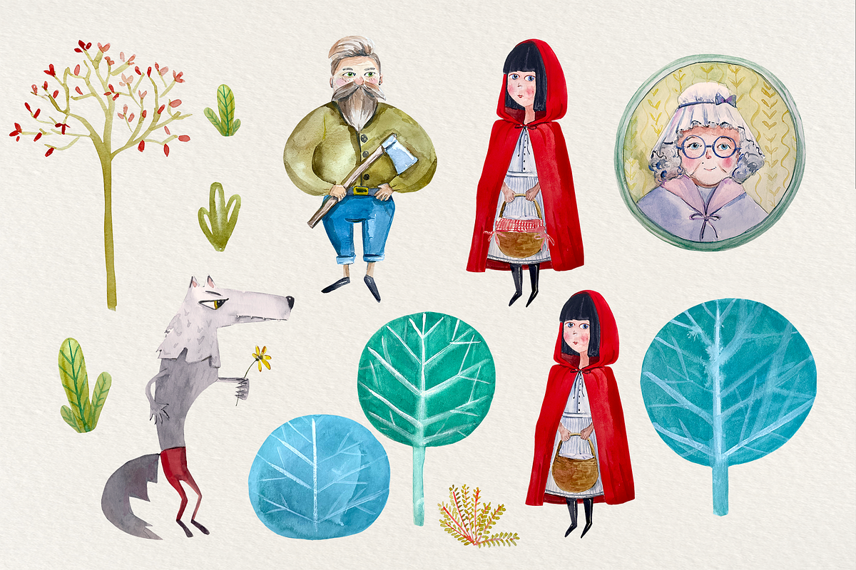 Fairy Tales Watercolor Bundle, an Education Illustration by Tati Bordiu (Photo 9 of 16)