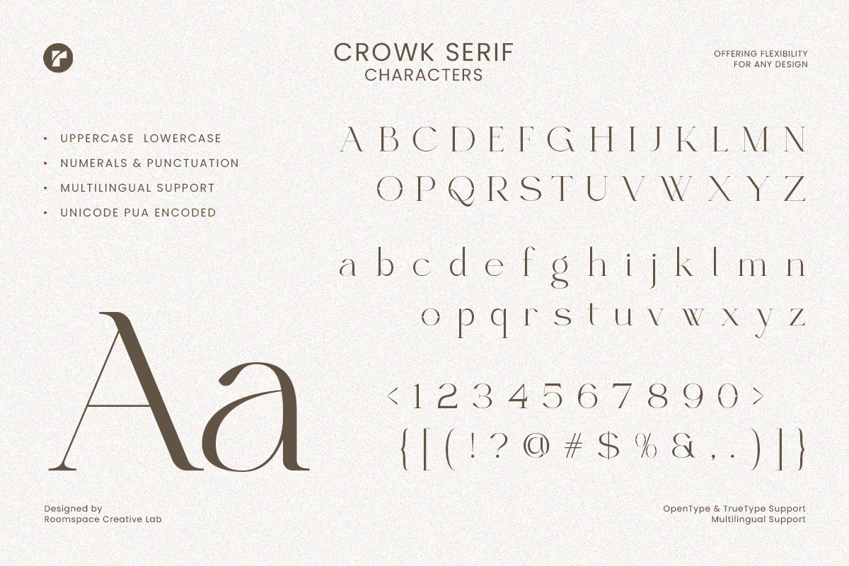 Crowk - A Luxury and Timeless Serif, a Serif Font by roomspace creative lab (Photo 11 of 11)