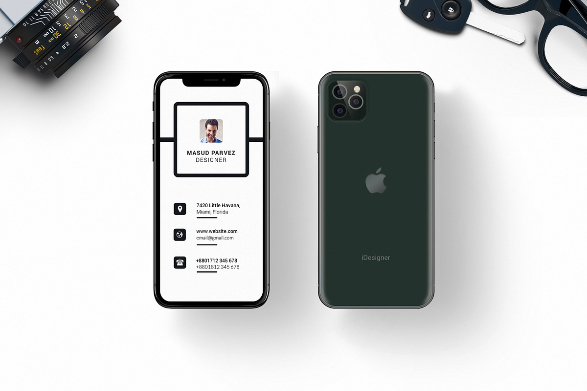IPHONE MOBILE BUSINESS CARD, a Business Card Template by TheFeture