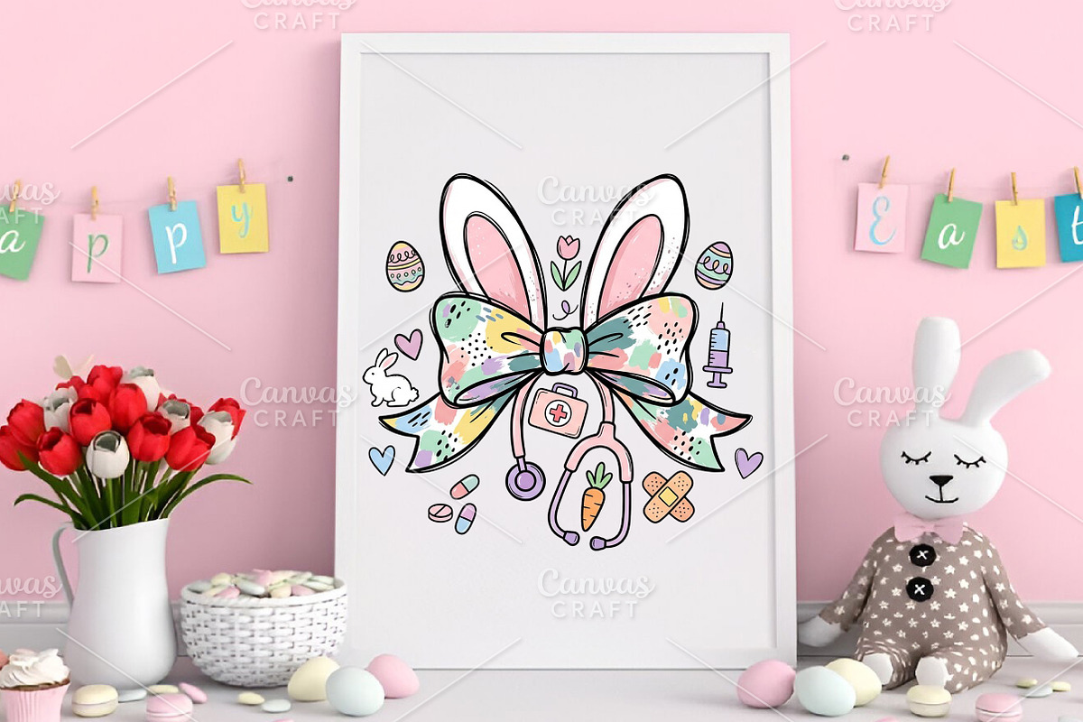 Easter Nurse Coquette PNG, an Illustration by Canvas Craft (Photo 6 of 6)