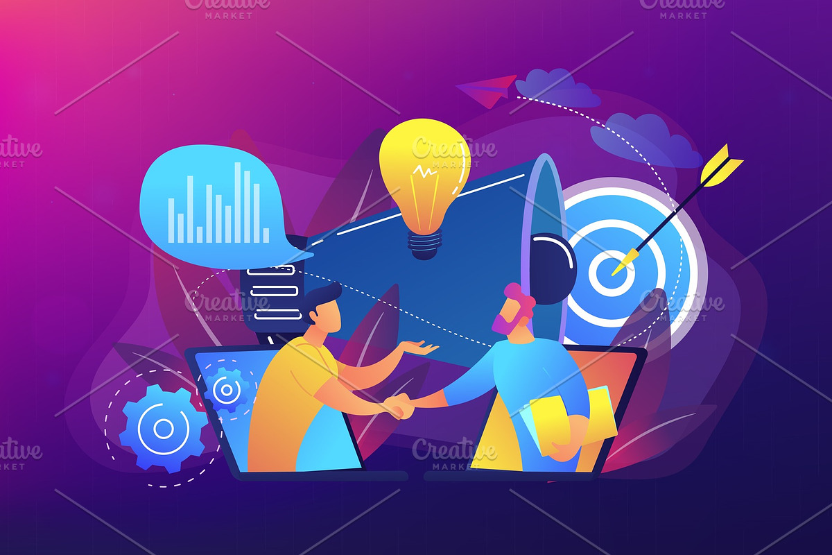 Collaboration concept vector, a Technology Illustration by Visual ...