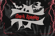 Dark Spooky Monogram, a Blackletter Font by Yoga Letter (Thumbnail 1 of 7)