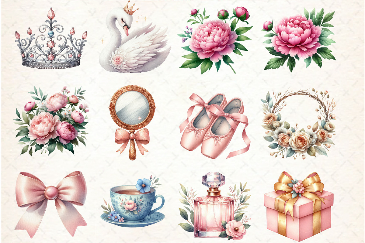 Watercolor Ballet Whisper Clipart, an Illustration by Libby Wishes (Photo 2 of 5)