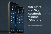300 Stars & Night Sky iOS 14 Icons, an Icon by A Good Design Studio (Thumbnail 1 of 5)