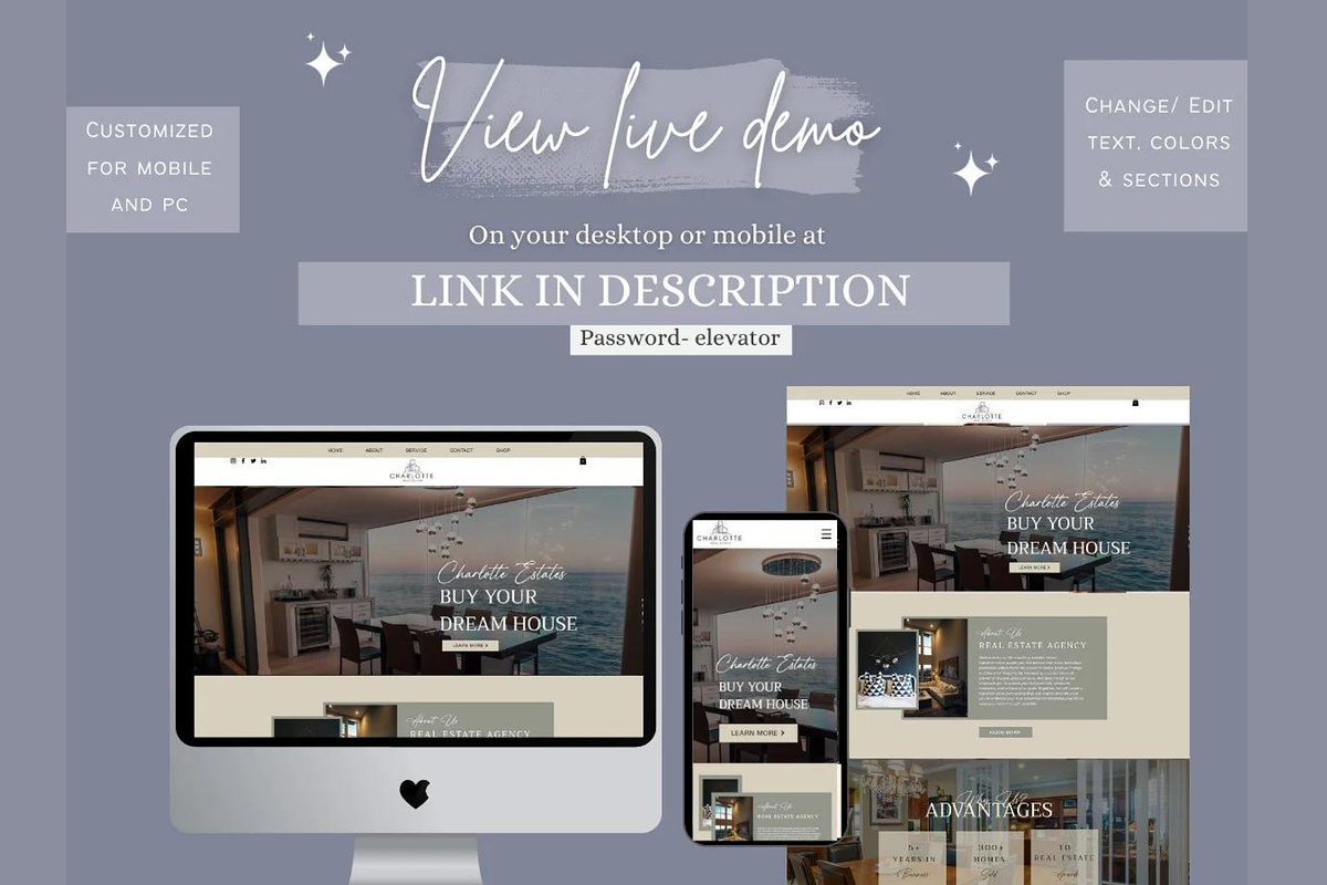 Wix real estate website, a Wix Template by Climbwithelevator (Photo 7 of 9)
