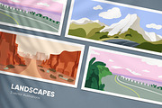 Nature landscapes with road set, a Seasonal Illustration by Good Studio (Thumbnail 1 of 7)