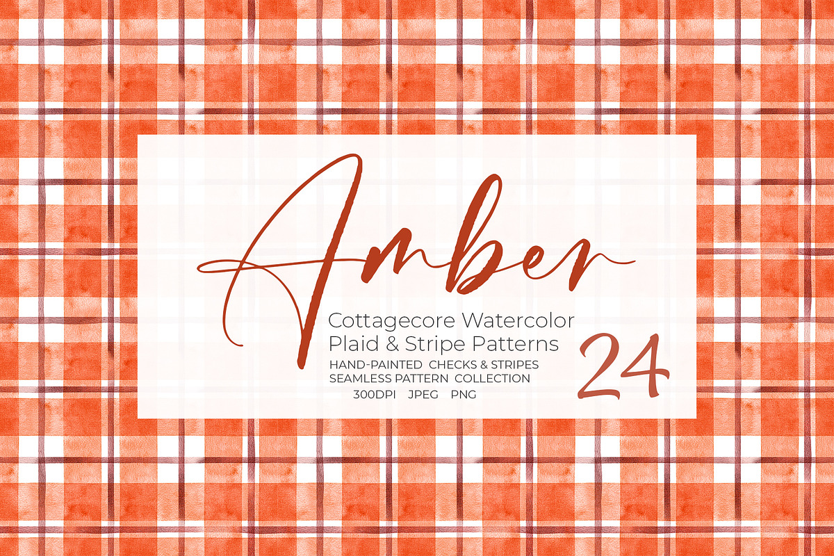 Amber Plaid & Stripe Patterns, a Decorative Illustration by YarovaArt (Photo 1 of 14)
