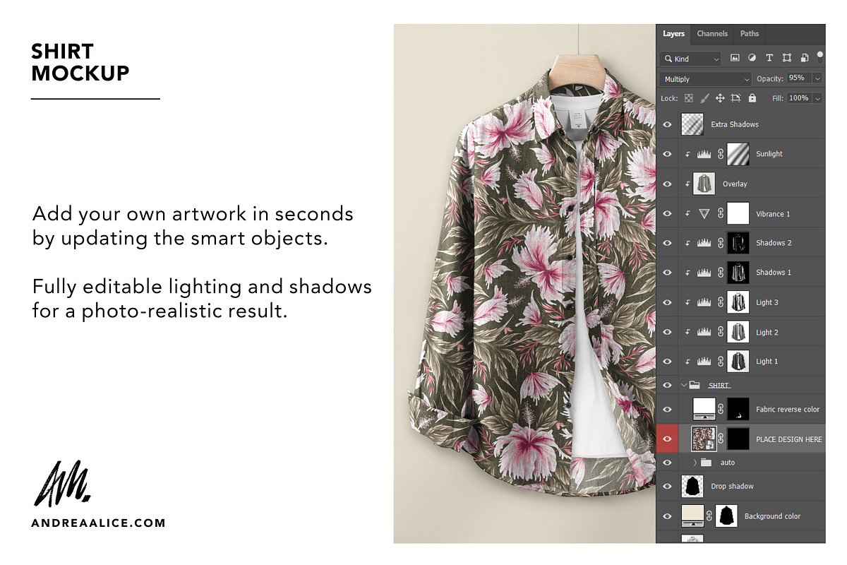 Men's long sleeve shirt Mockup, a Shirt Mockup by Andrea Muller (Photo 6 of 8)
