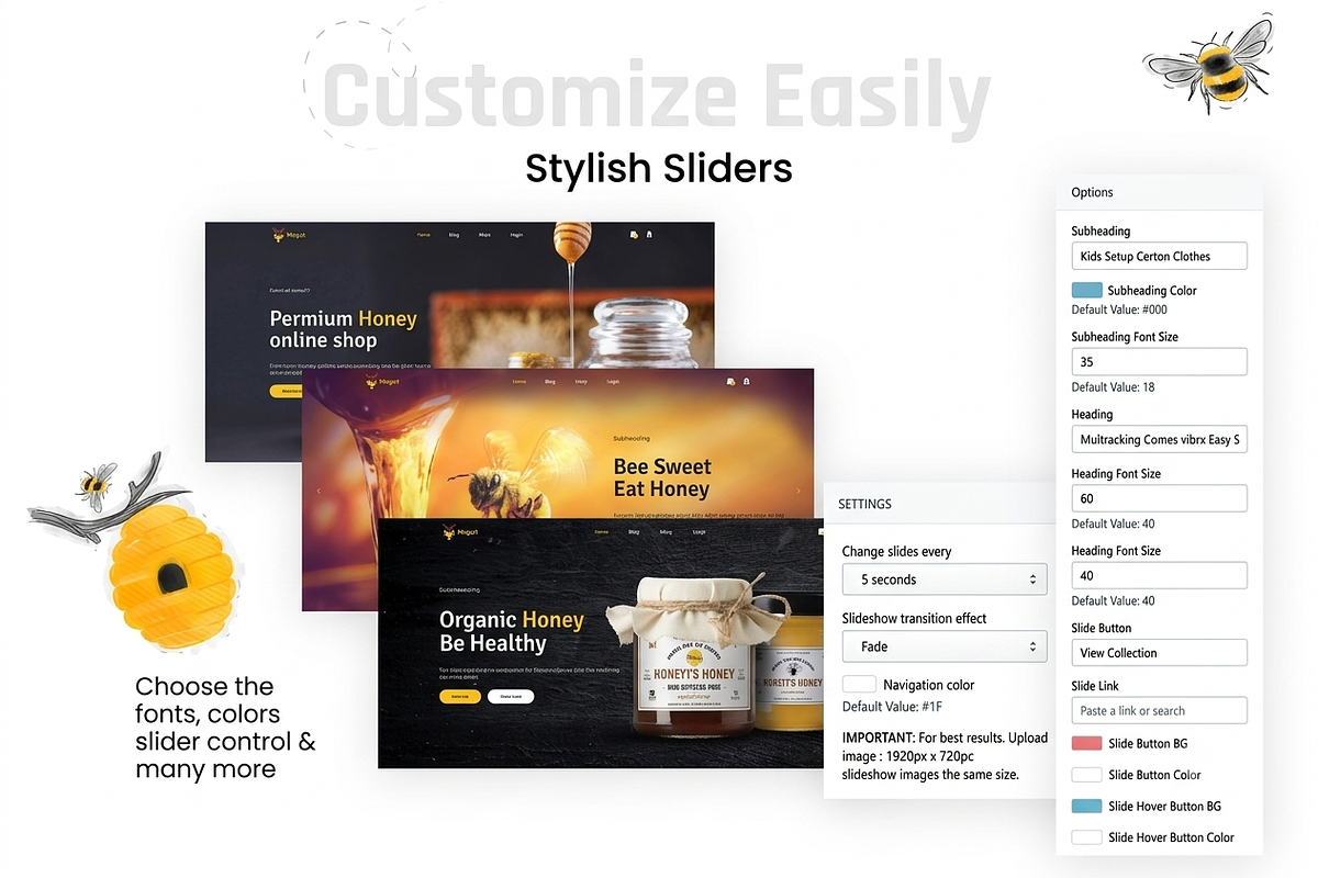 Theyni - Organic Honey Shopify Store, a Shopify Template by ThemesRain (Photo 2 of 3)