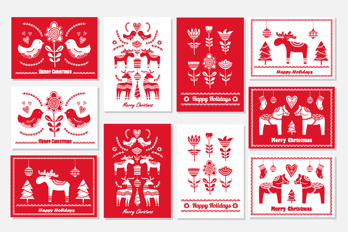 Scandinavian Christmas Collection, a Seasonal Illustration by Alisovna (Photo 4 of 7)