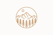 Mountain and Forest Abstract Logo, a Branding & Logo Template by Signatoro (Thumbnail 2 of 3)