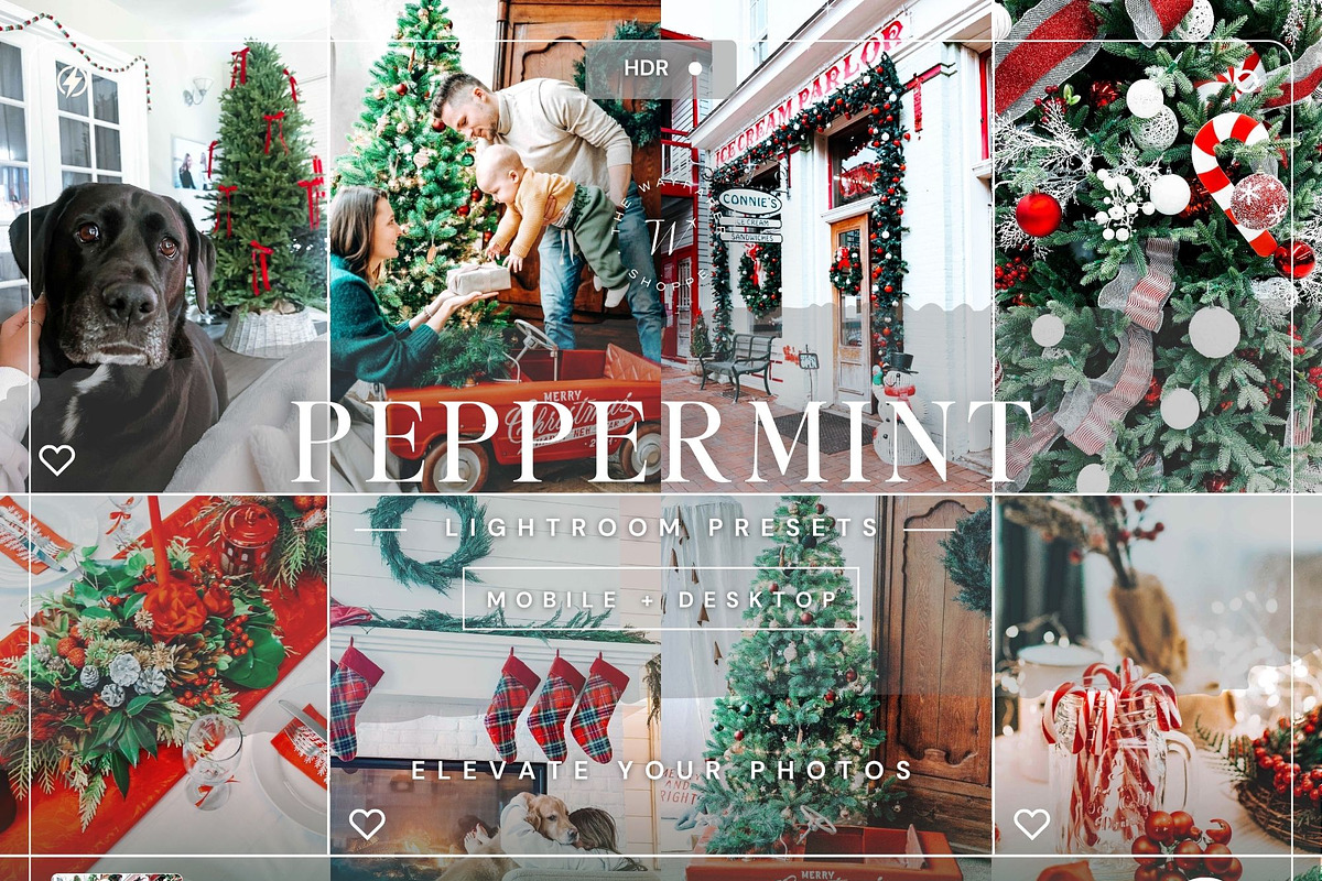 15 Christmas Lightroom Presets, a Preset Add-On by TheWayfarerShoppe (Photo 1 of 9)