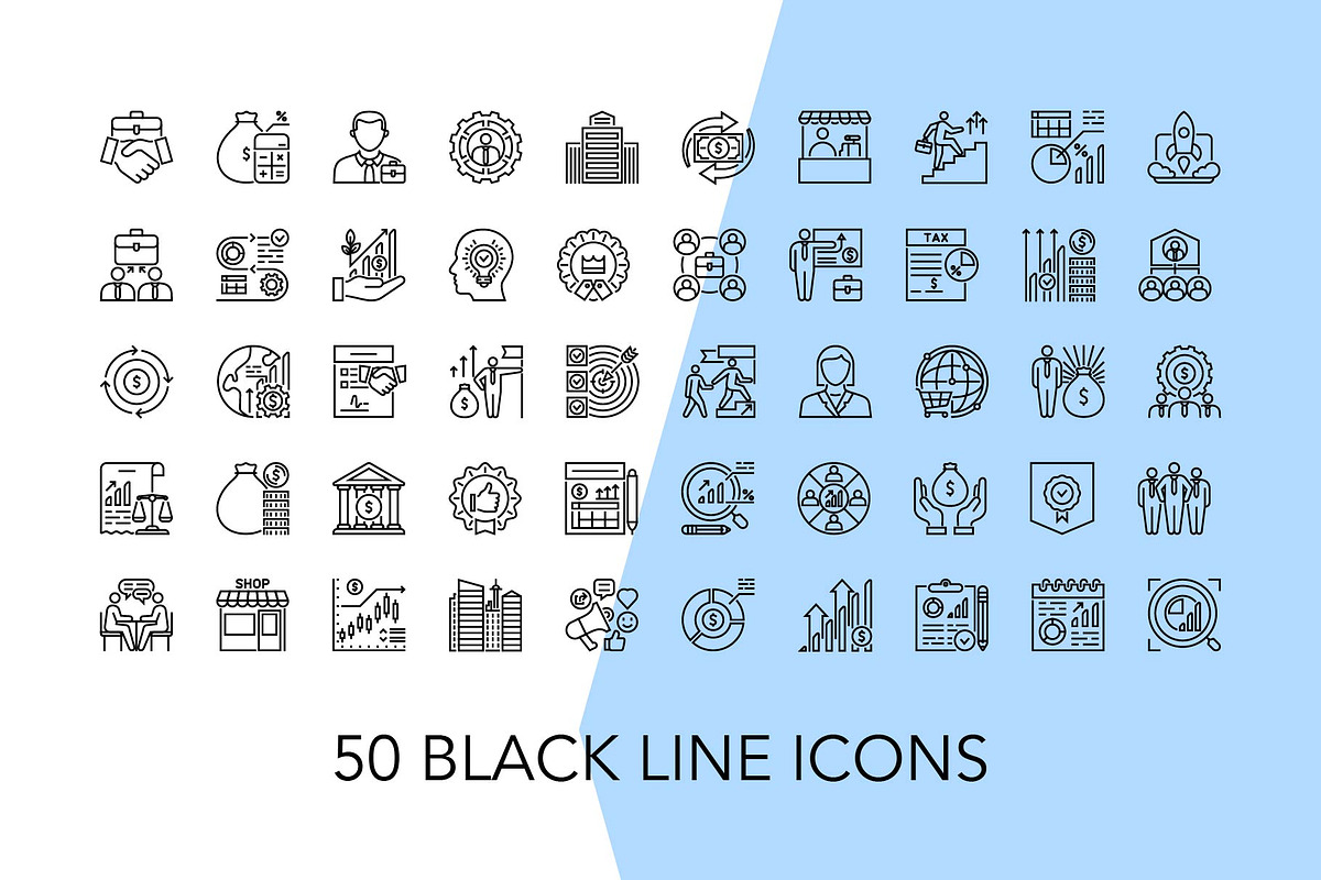 200 Business Vector Icon Set, an Icon by Genestro Shop (Photo 2 of 5)