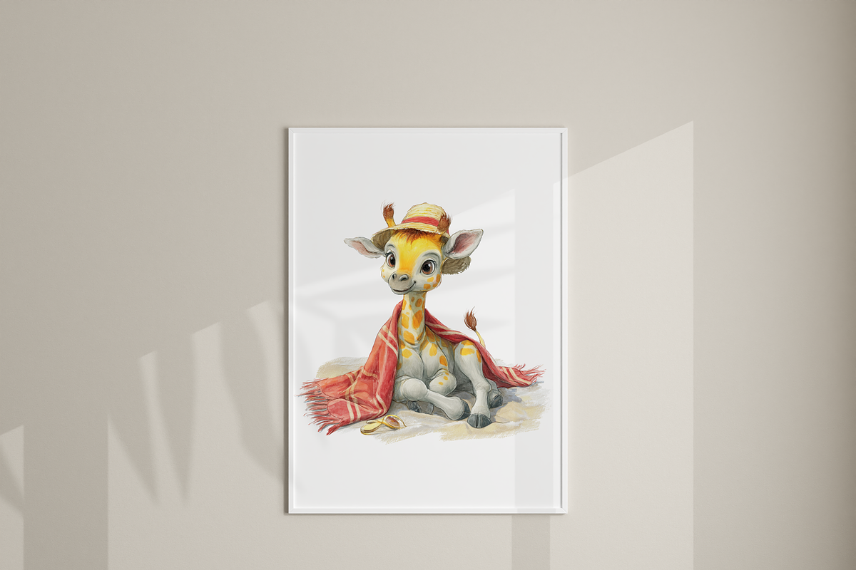 20 Watercolor Giraffe Summer Clipart, an Animal Illustration by Pati Charm Studio (Photo 7 of 8)