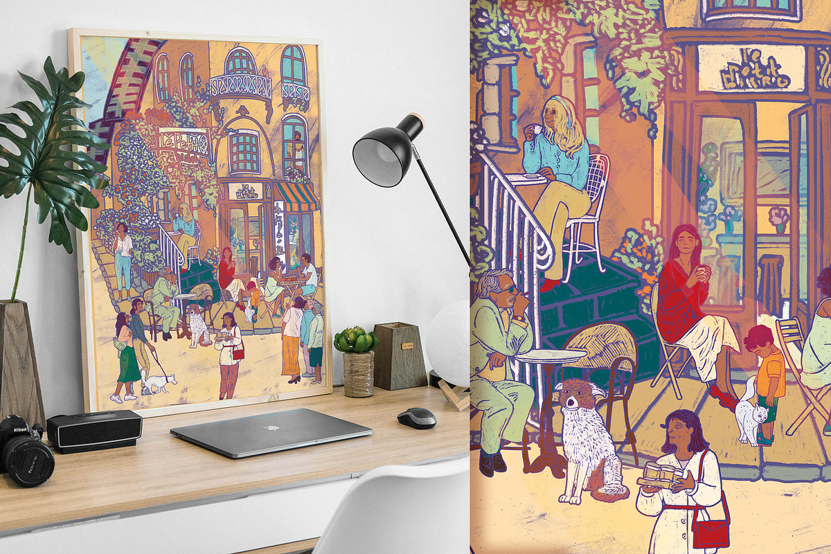 Wimmelbook city posters, a Person Illustration by Carpet Tapete Pretzel (Photo 3 of 8)