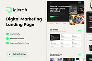 Digicraft - Framer Template, a Landing Page Template by Agensip Design Agency (Thumbnail 1 of 10)