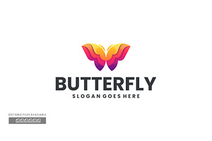 Butterfly Gradient Colorful Logo, a Branding & Logo Template by ivan_artnivora