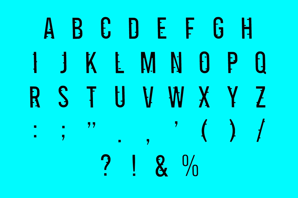 Hacked, a Slab Serif Font by Fourteen Letter (Photo 4 of 6)