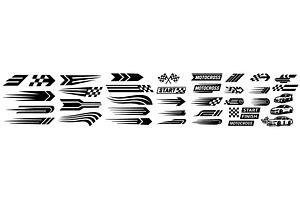 Dynamic racing stripes, checkered, an Object Illustration by ZinetroN