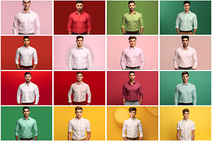 Man Shirt Mockup Picture Bundle