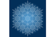Round Vector Snowflake With Abstract, a Decorative Illustration by FineArtStudio (Thumbnail 1 of 3)