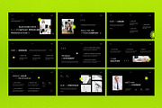 Black Green Pitch Deck Google Slide, a Presentation Template by graphicook (Thumbnail 2 of 5)