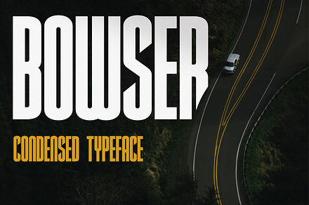 Bowser - Condensed Typeface, a Serif Font by HipFonts