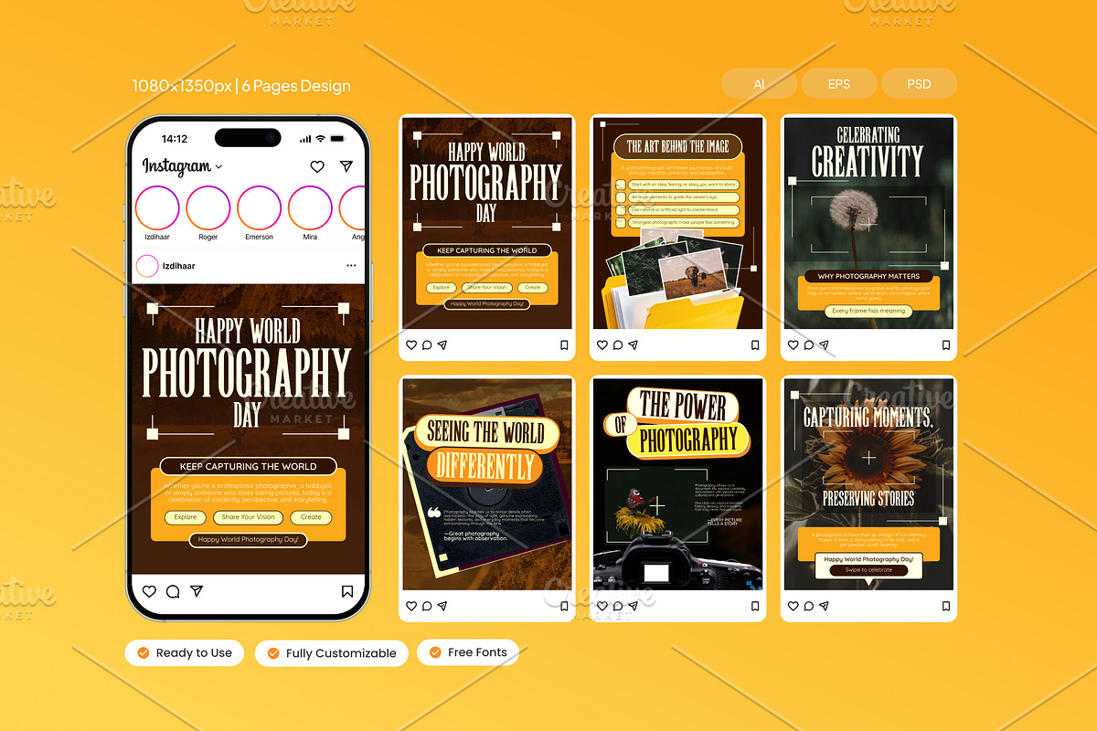 Photography Day - Instagram Post, a Social Media Template by Izdihaar_Studio (Photo 1 of 4)