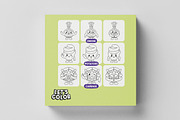 Kawaii Veggies Coloring Book 03, an Education Illustration by MEDZ (Thumbnail 2 of 3)